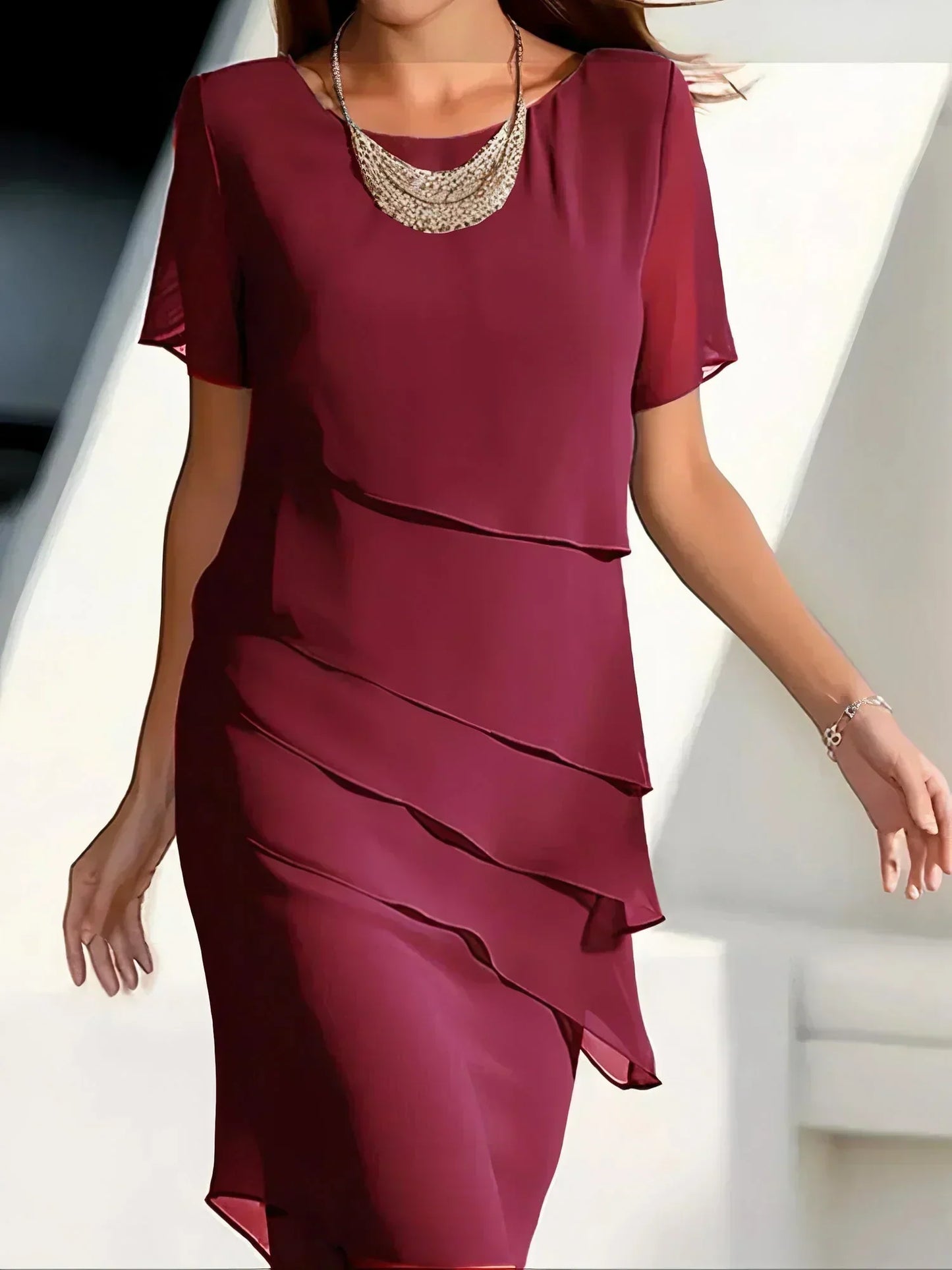 Hannah - Elegante Slankmakende Jurk