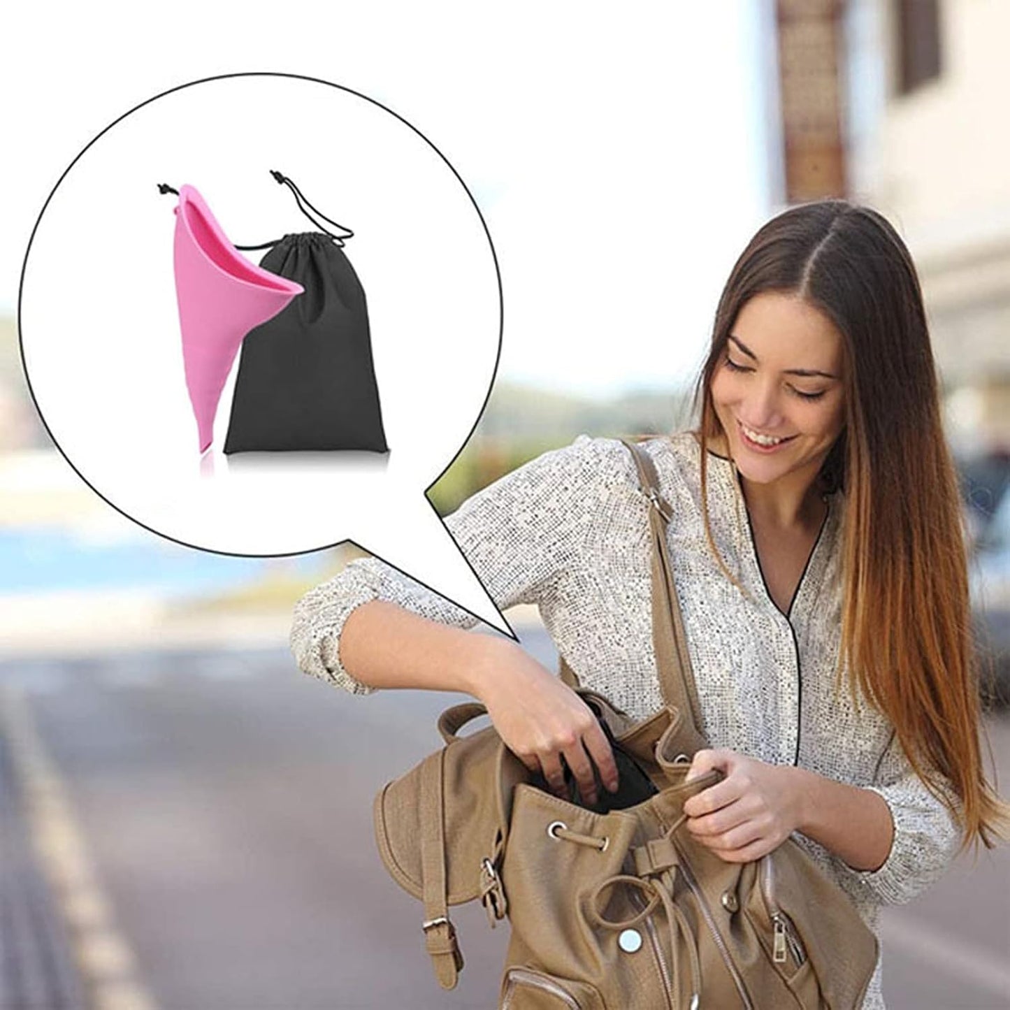 Herbruikbare Vrouwenurinoir LadyGo™ + Gratis Pouch