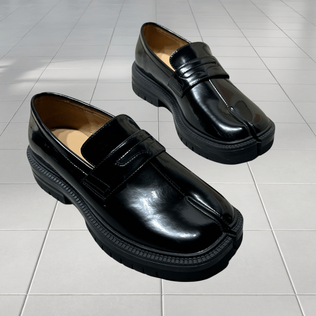 Heren Elegante Gespleten Tenen Schoenen met Dikke Zool