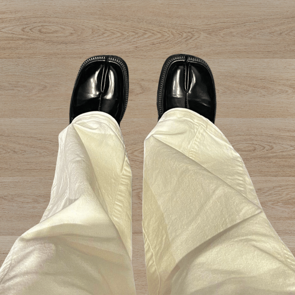 Heren Elegante Gespleten Tenen Schoenen met Dikke Zool