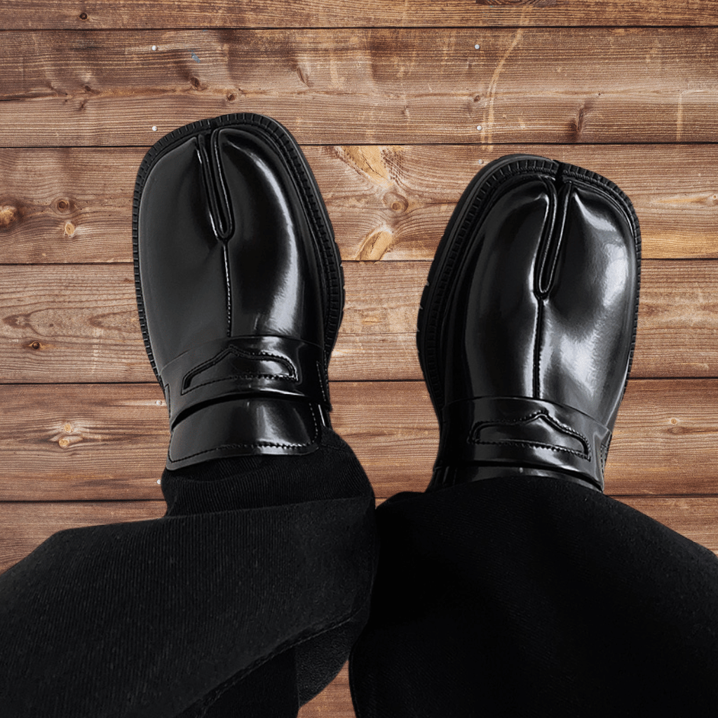 Heren Elegante Gespleten Tenen Schoenen met Dikke Zool