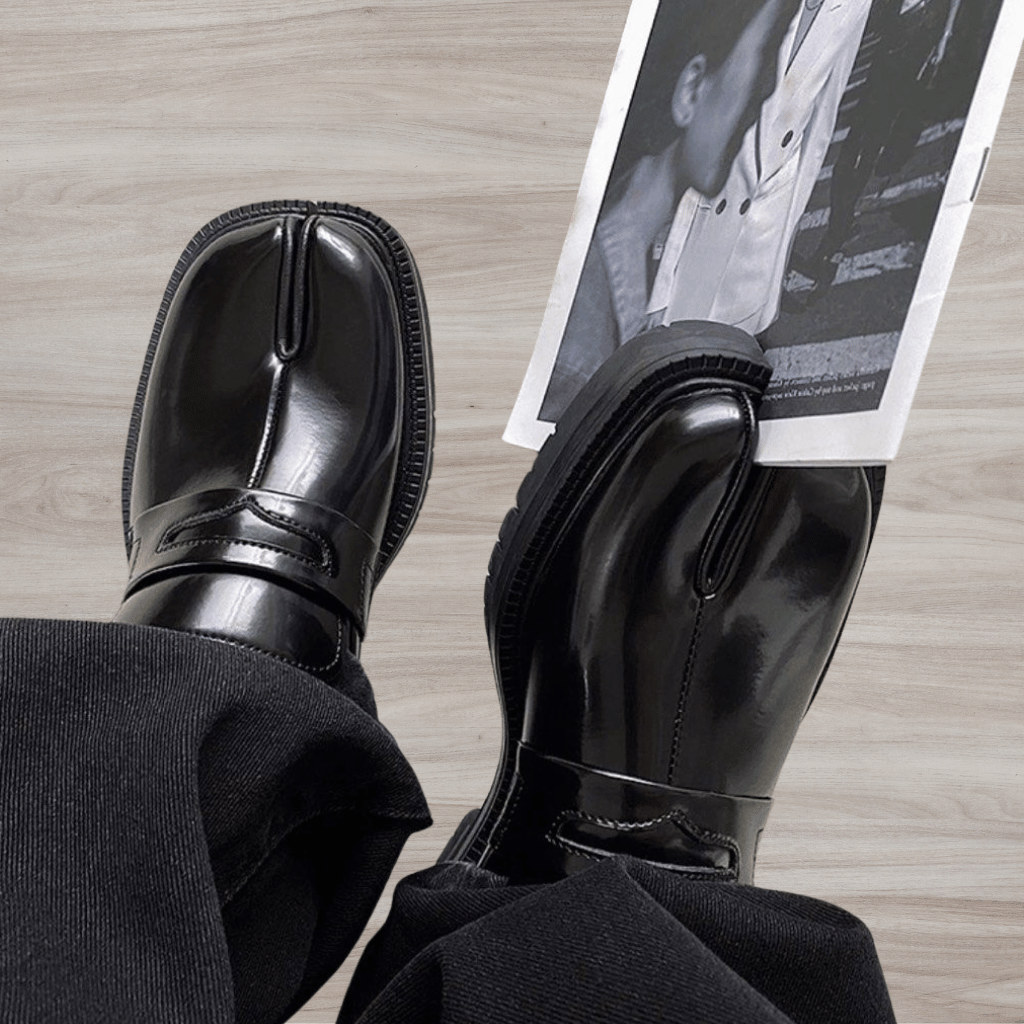 Heren Elegante Gespleten Tenen Schoenen met Dikke Zool