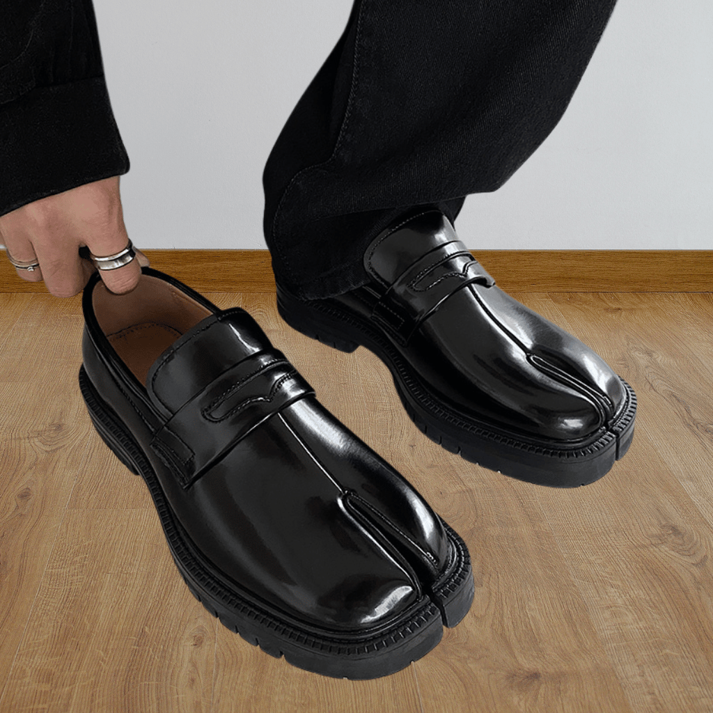 Heren Elegante Gespleten Tenen Schoenen met Dikke Zool