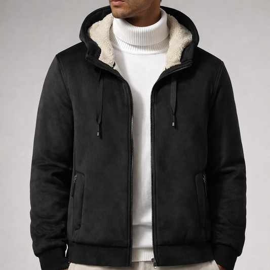 Heren jack met capuchon en sherpa-voering