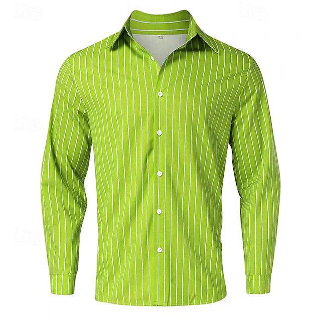Heren Overhemd met Lange Mouwen - Casual Katoenen Overhemd voor de Herfst