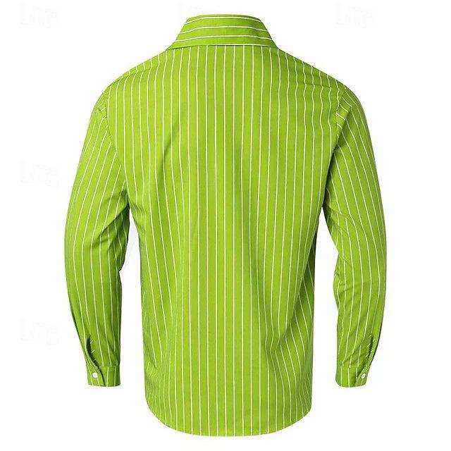 Heren Overhemd met Lange Mouwen - Casual Katoenen Overhemd voor de Herfst