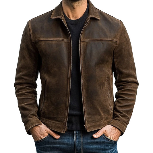 Heren Zip-Up Lange Mouwen Jas