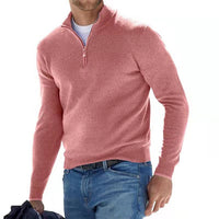 Herenpullover met V-hals en ritssluiting – Stijl en comfort