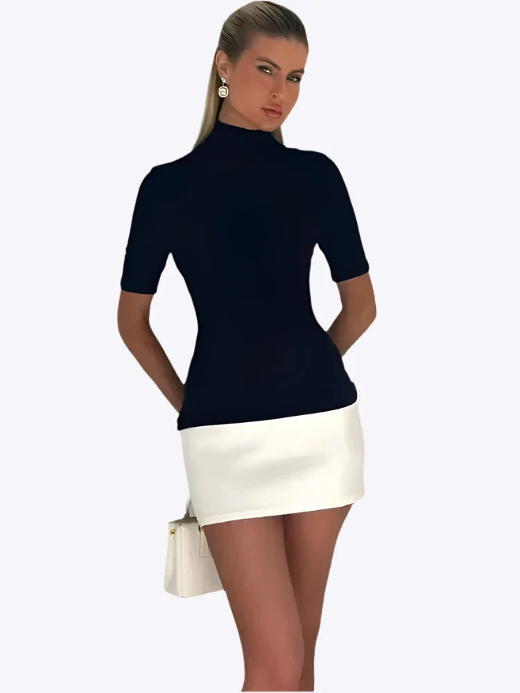 Herfst - Moeiteloos Chique Aansluitend Mini-jurk voor Dames