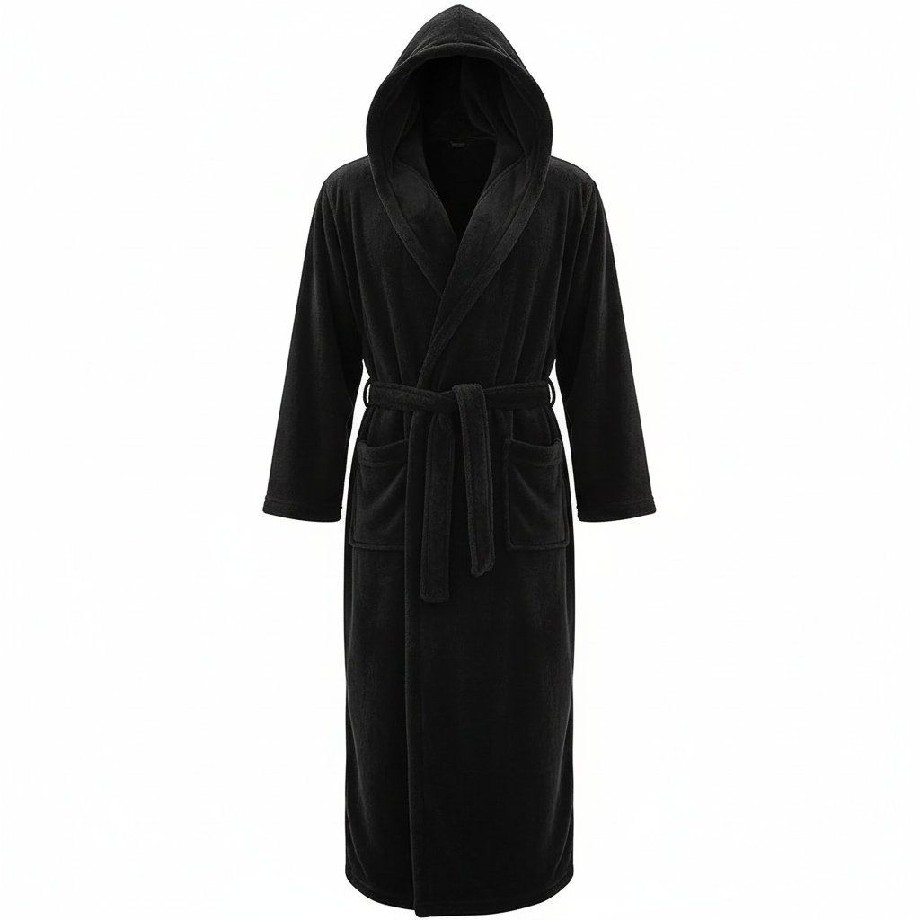 HoodedChill | Premium Heren Badjas met Kap | Hoogpolige Fleece voor Maximale Thermische Isolatie | Zacht Aanvoelende Afwerking | Ergonomische Pasvorm & Duurzame Vezelstructuur