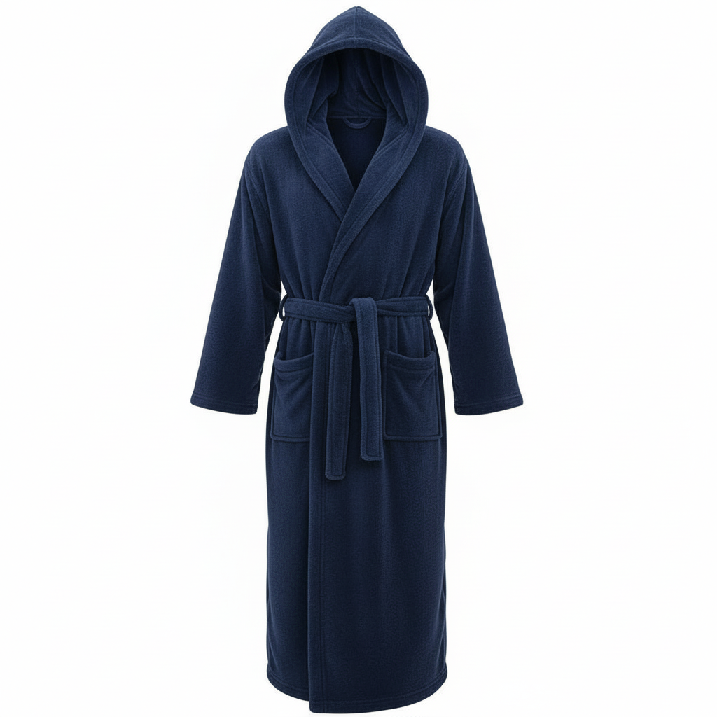 HoodedChill | Premium Heren Badjas met Kap | Hoogpolige Fleece voor Maximale Thermische Isolatie | Zacht Aanvoelende Afwerking | Ergonomische Pasvorm & Duurzame Vezelstructuur