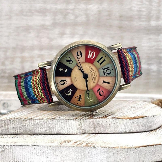 Horloges met Multikleurige Regenboogpatroon