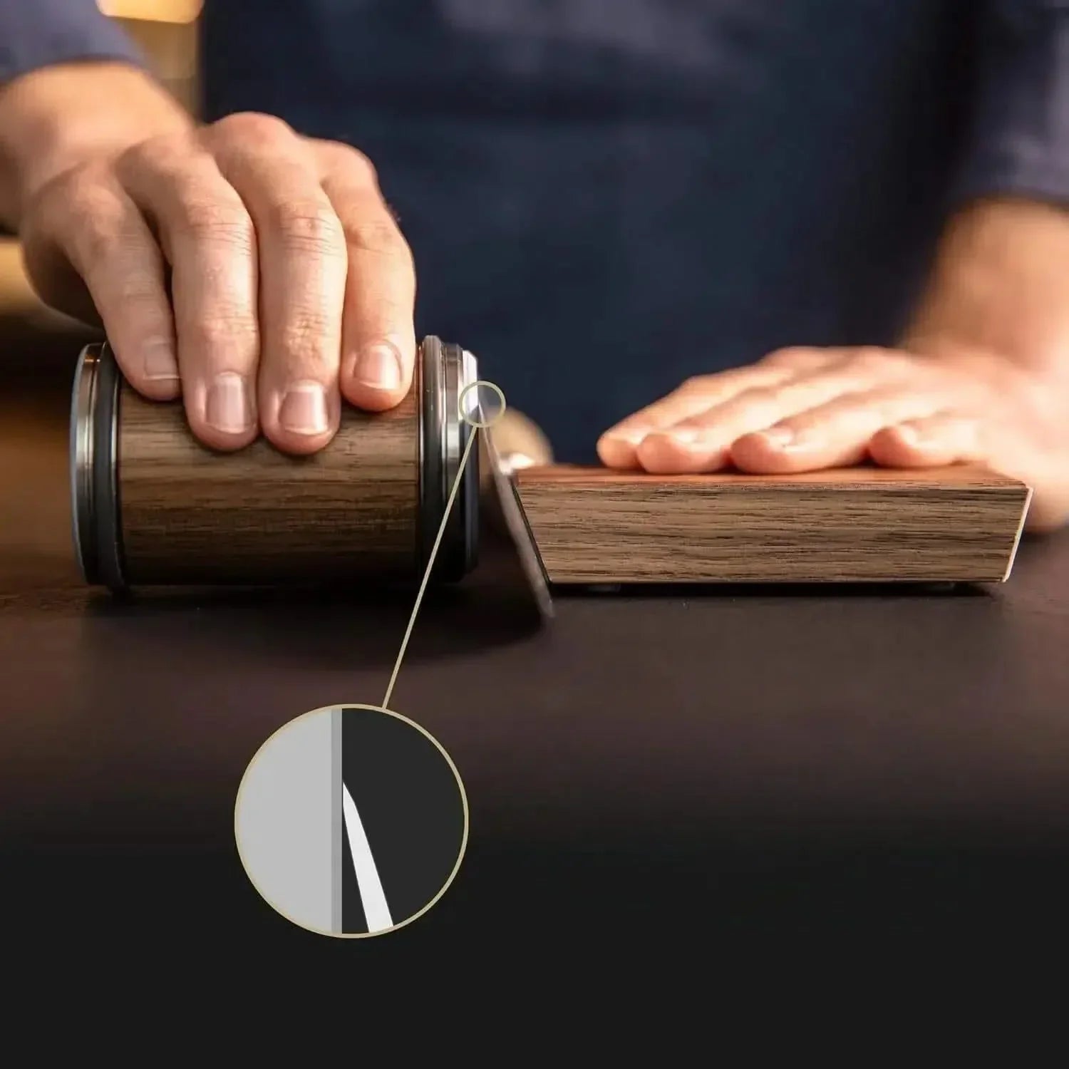 Houten Mes Roller Slijper