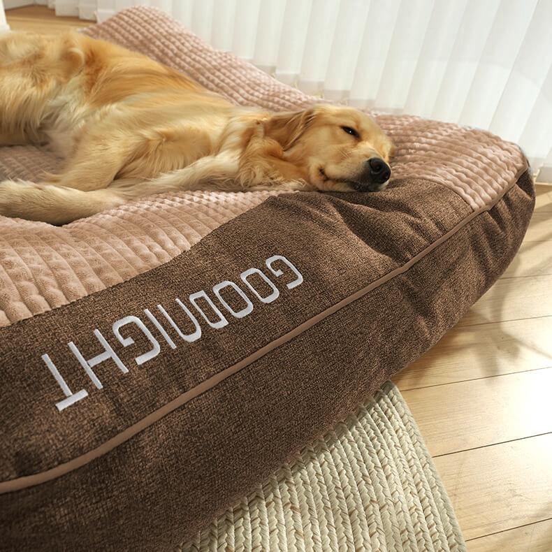 HUGBED – Groot krasbestendig hondenbed met orthopedische rugsteun