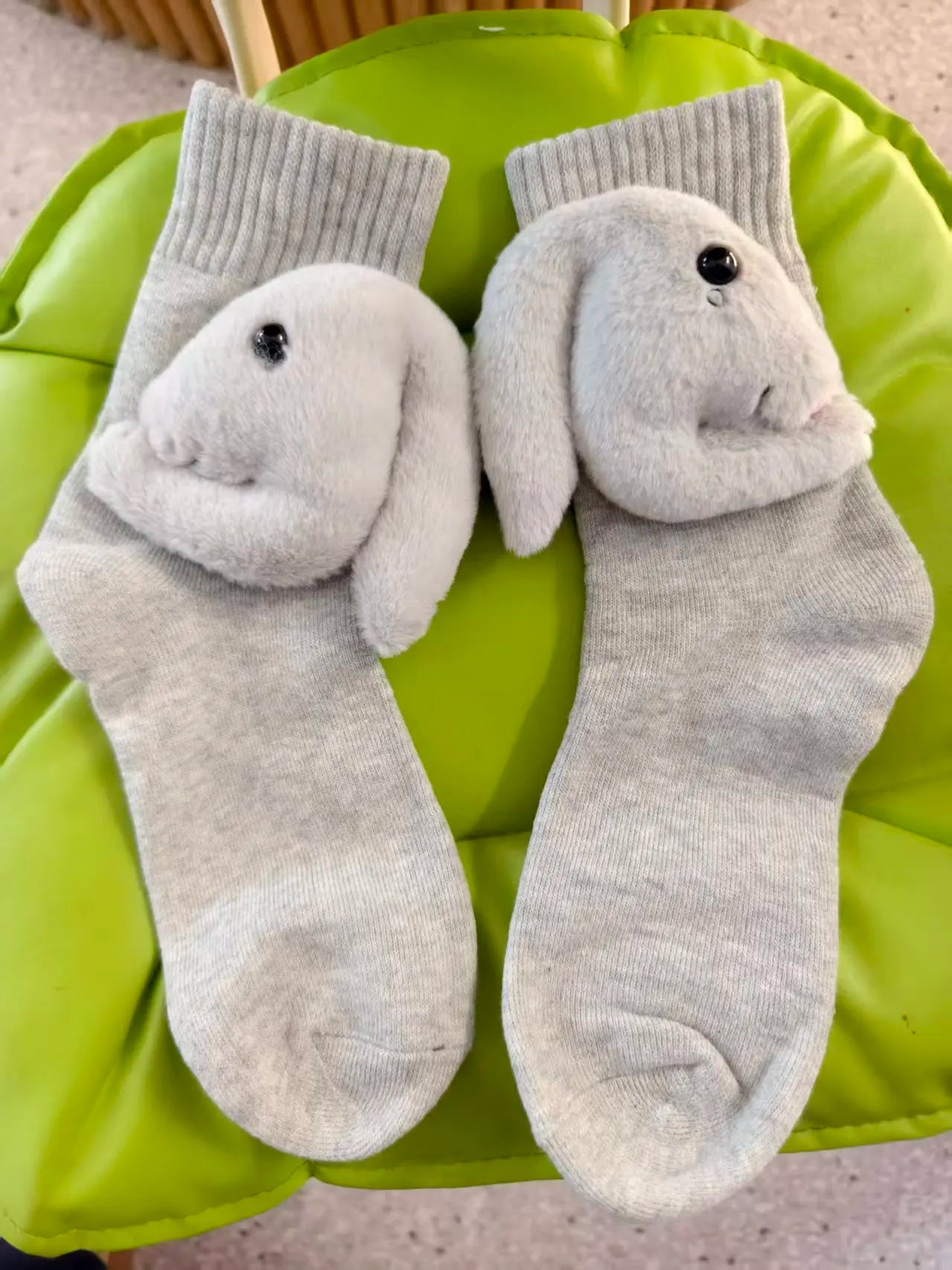 HUGFOOT – Gezellige Huissokken met Schattige 3D Dieraccent en Veilige Antislip Zool
