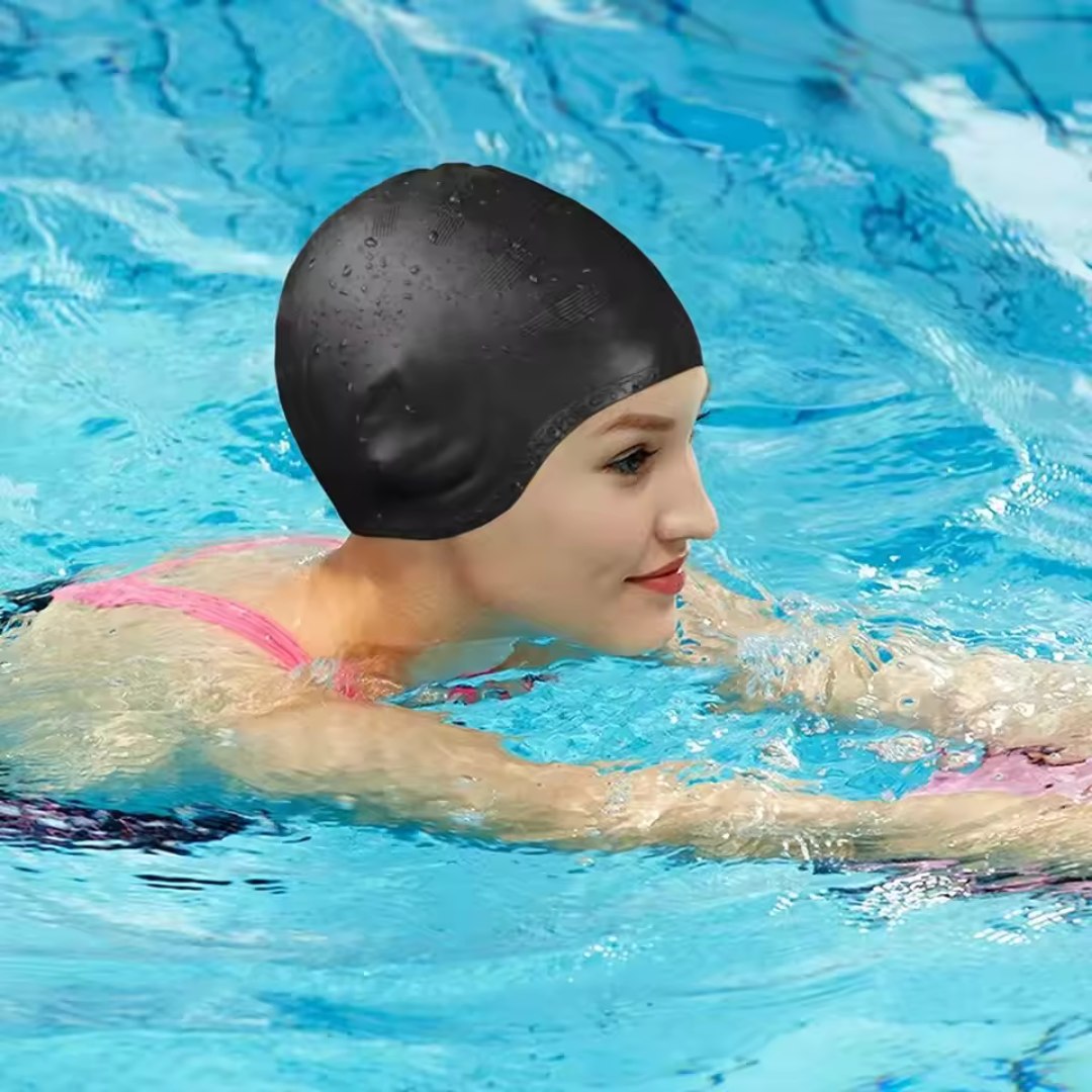 HydroFit – Siliconen Zwemcap met Oorbescherming