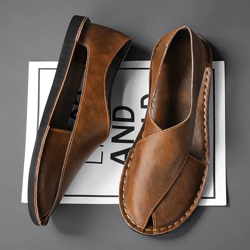 Italiaanse Kalfsleren Sandalen™ — Ontketen Vertrouwen en Loop de Hele Dag op Wolken