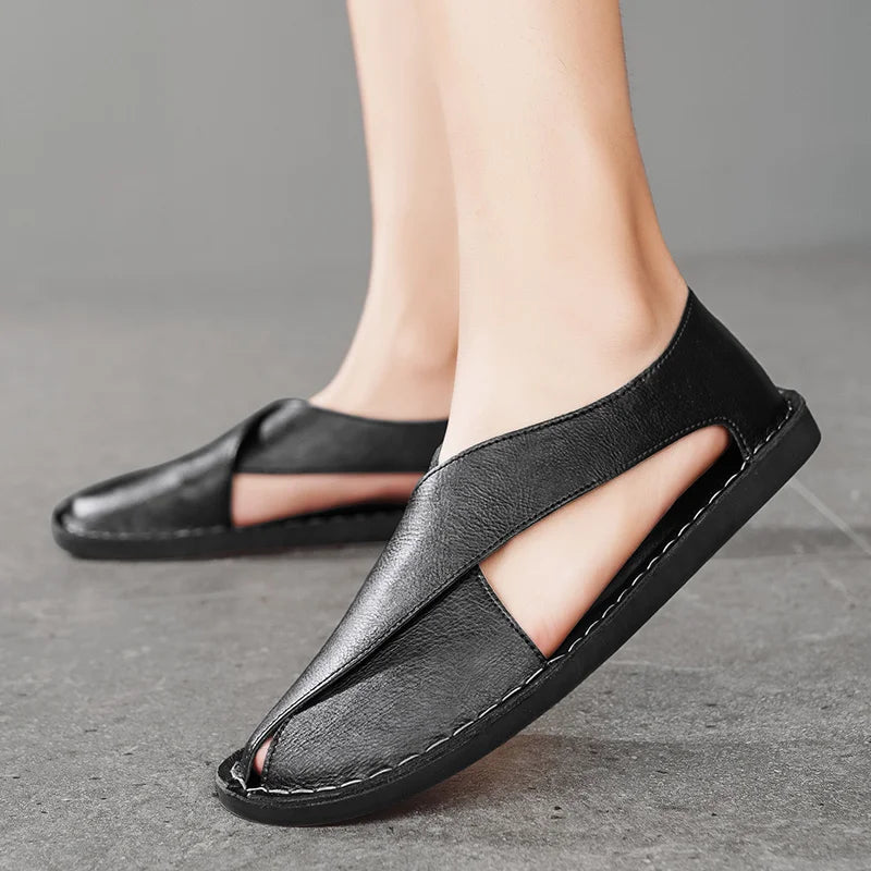 Italiaanse Kalfsleren Sandalen™ — Ontketen Vertrouwen en Loop de Hele Dag op Wolken