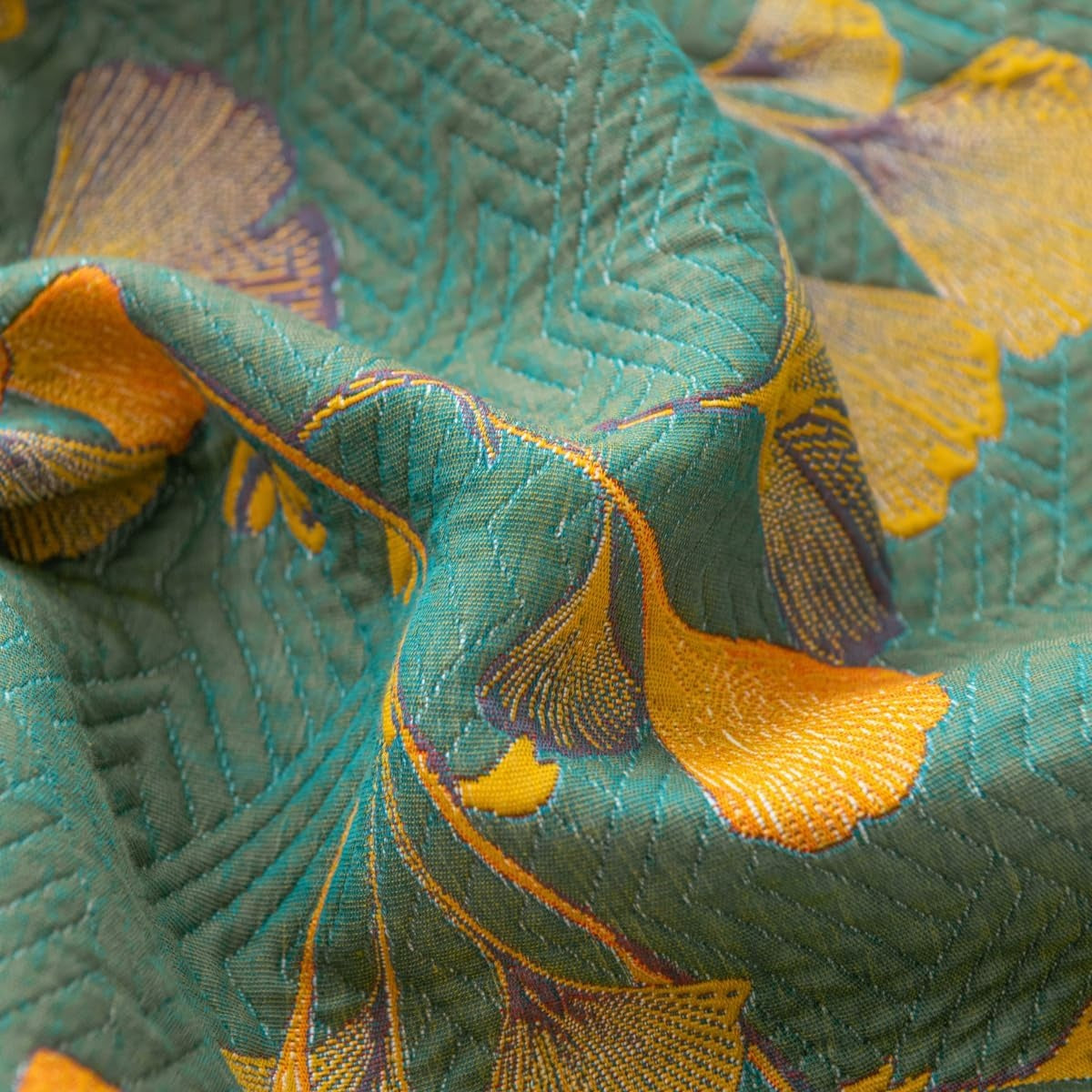 Jacquard Bloem Ginkgo Bladeren Omkeerbare Dekbed