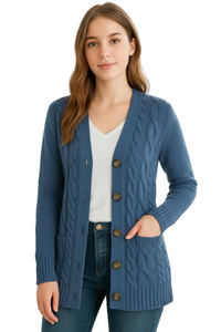 Kabelgebreid vest voor dames – Lente & Zomer