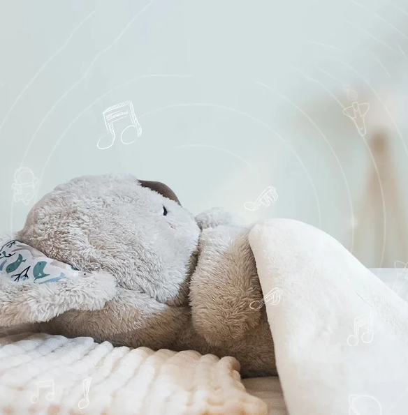 Kalmerende Koala Ademhalingsspeelgoed | Ritmische Ademhalingssimulator | Haptische Aanraak Ultrasone Geluidstherapie | Geïntegreerde LED Nachtlamp | Gewogen Pluche Compaan