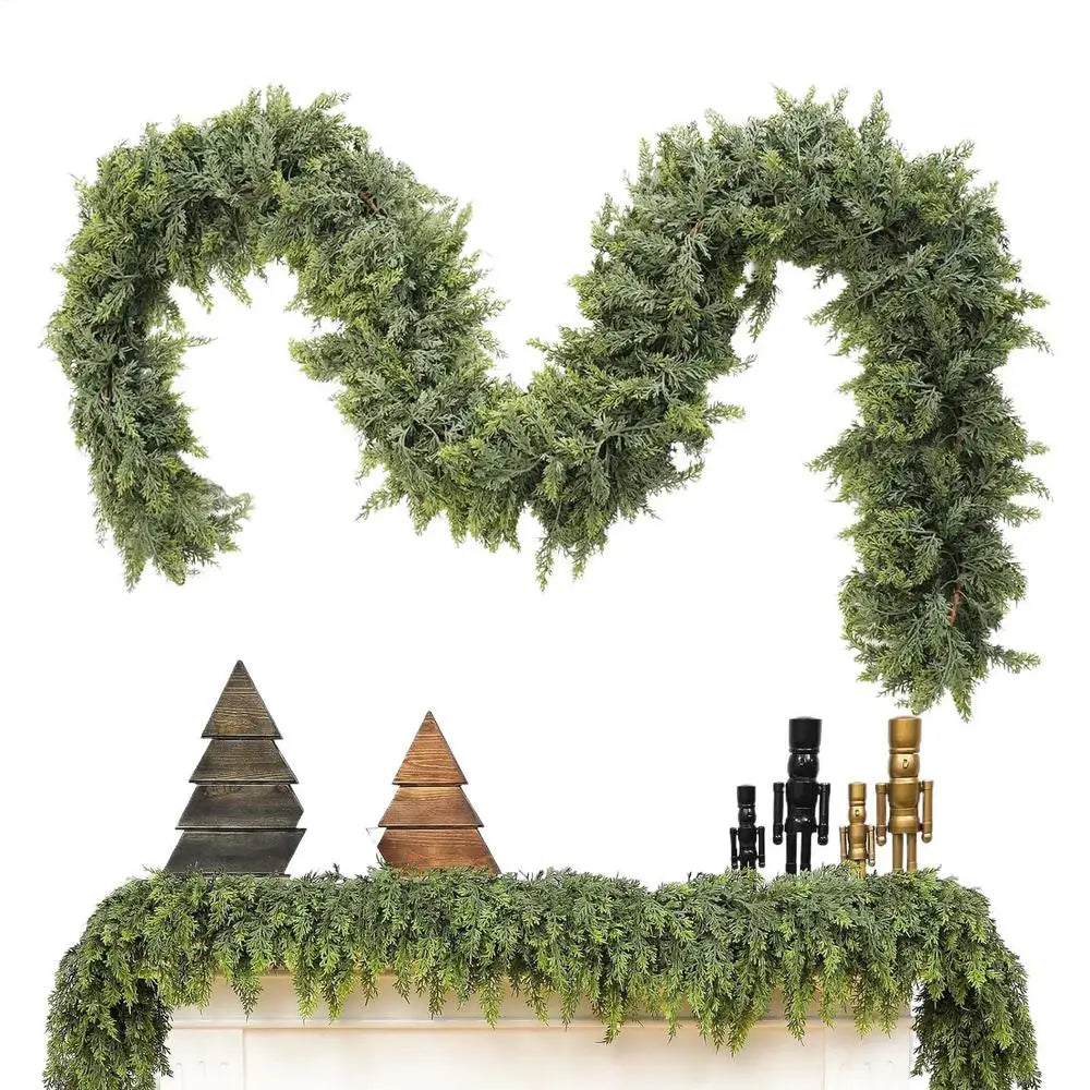 Kerstguirlande Groene Cipres Takken Winterpatroon Accent