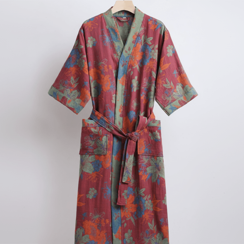 KIMOGINKO – Kimono Badjas gemaakt van Biokatoen voor Ademend Comfort