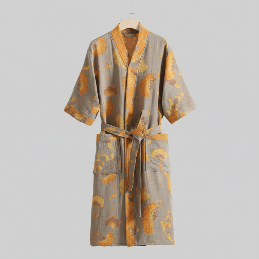 KIMOGINKO – Kimono Badjas gemaakt van Biokatoen voor Ademend Comfort