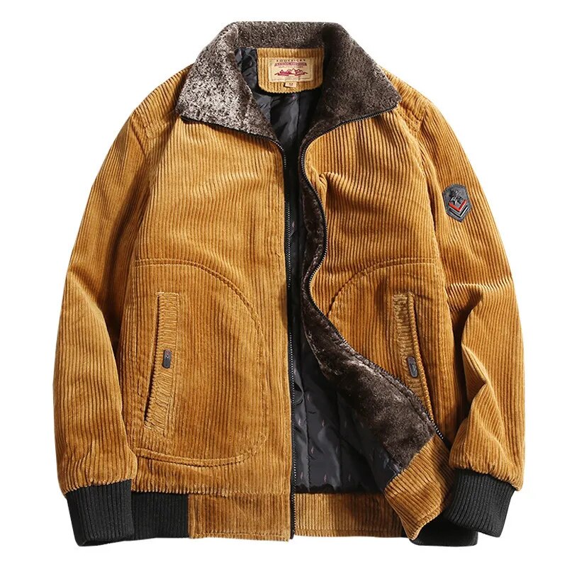 Klassieke Winter Corduroy Jas voor Mannen