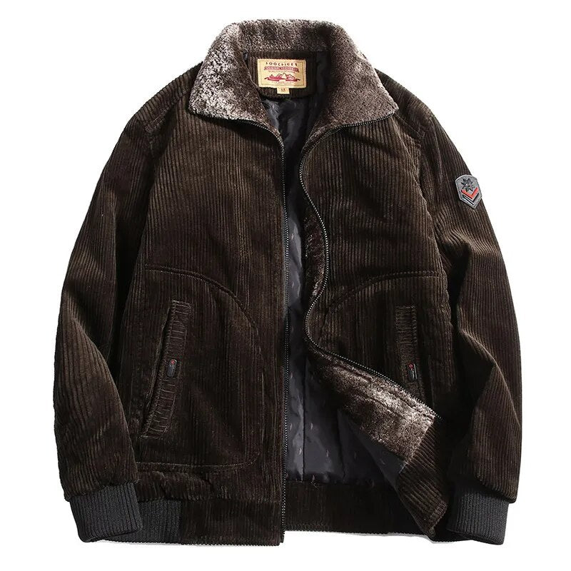 Klassieke Winter Corduroy Jas voor Mannen