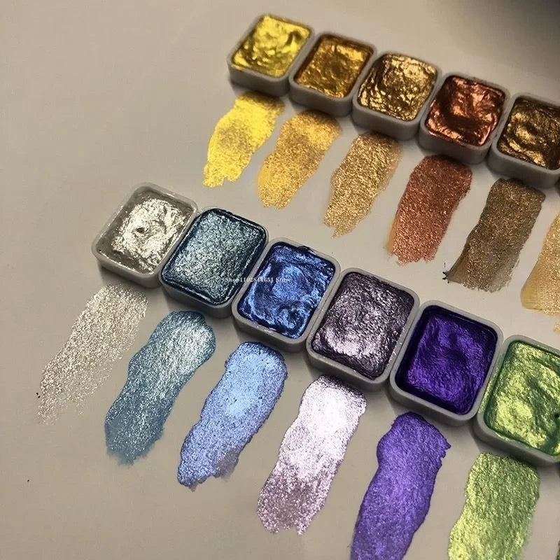 Kolorful - Poeder Minerale Parelpigment Kunst Waterverf 20 Kleuren