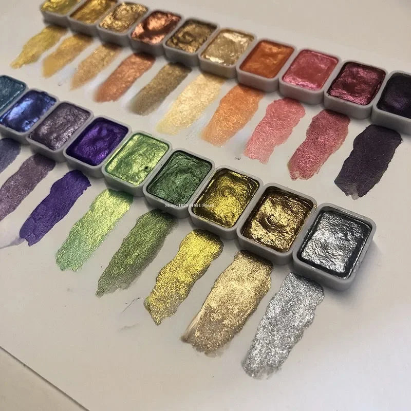 Kolorful - Poeder Minerale Parelpigment Kunst Waterverf 20 Kleuren