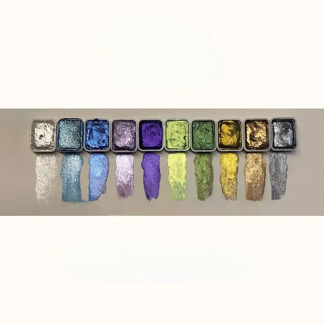 Kolorful - Poeder Minerale Parelpigment Kunst Waterverf 20 Kleuren