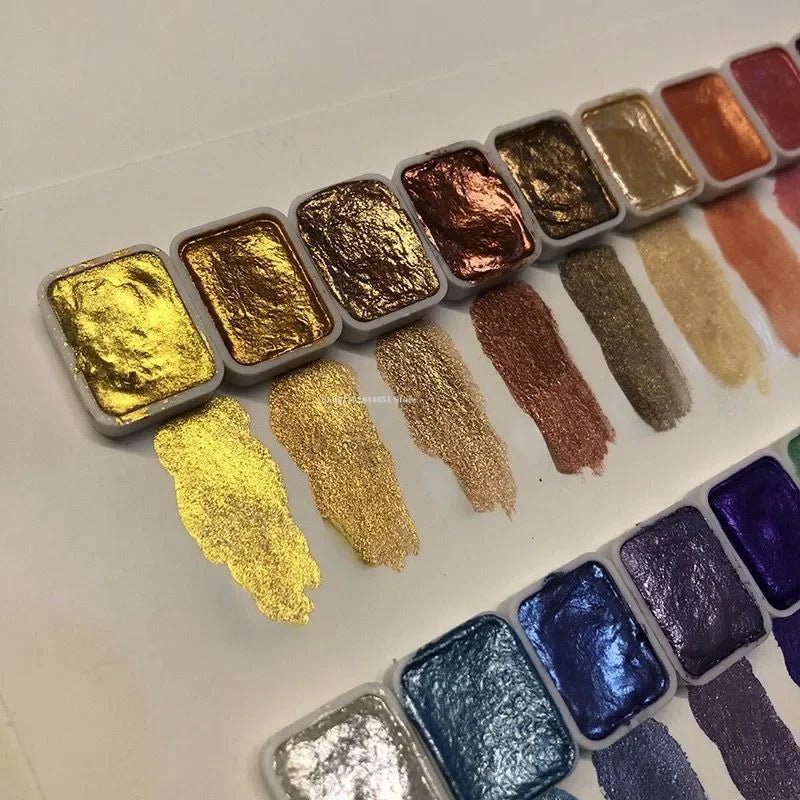 Kolorful - Poeder Minerale Parelpigment Kunst Waterverf 20 Kleuren