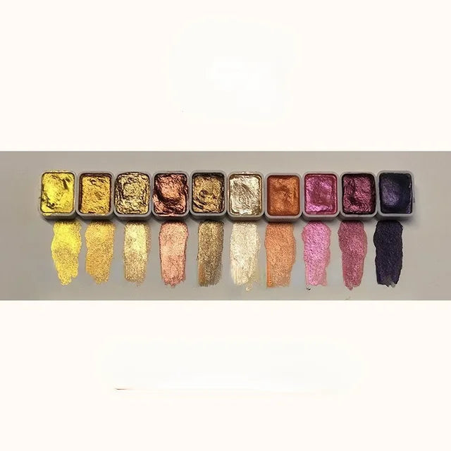 Kolorful - Poeder Minerale Parelpigment Kunst Waterverf 20 Kleuren
