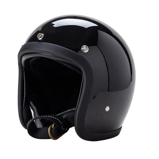 Lage Profiel Vintage Motorhelm - DOT en ECE Goedgekeurd