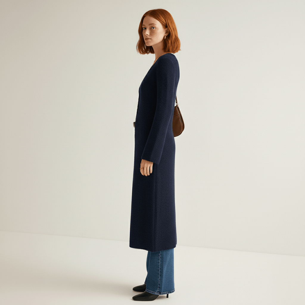 Lang vest met knoopsluiting