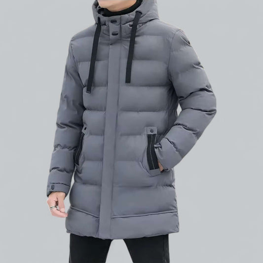 Lange gewatteerde winterparka