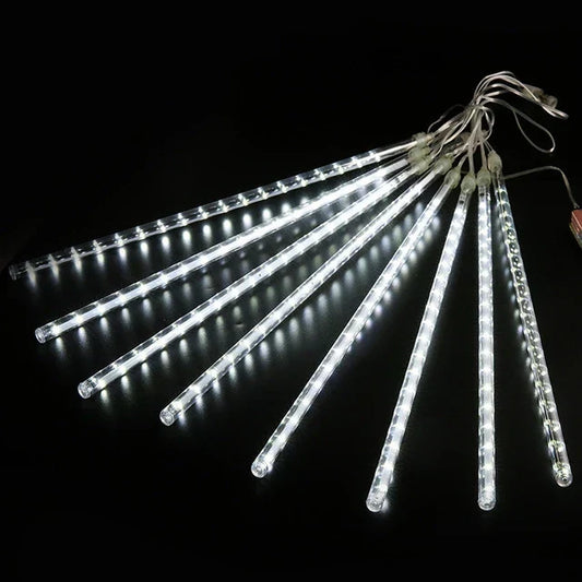 LED-meteorenregenverlichting voor feestelijke buitenavonden
