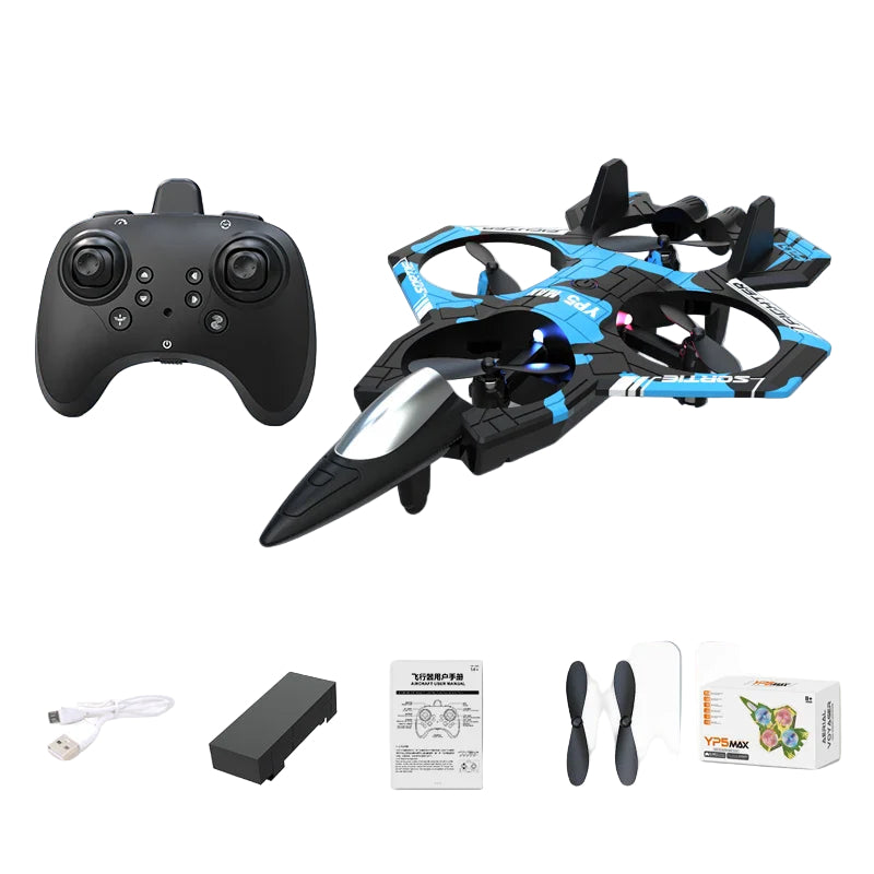 Lichtgewicht RC-vliegtuig met gyroscopische stabilisatie en LED-verlichting – Ideaal voor beginners en kinderen