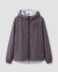 Lichtgewicht unisex windjack met capuchon, bedrukte voering en trekkoord