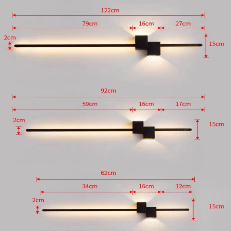 LINESTRIPE - Minimalistische LED wandlamp voor een moderne sfeer