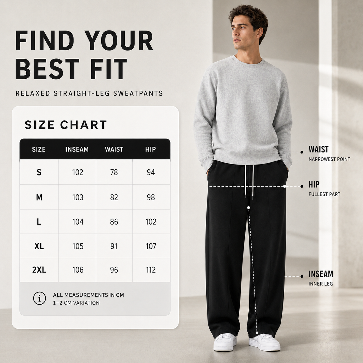 Losvallende en lange joggingbroek