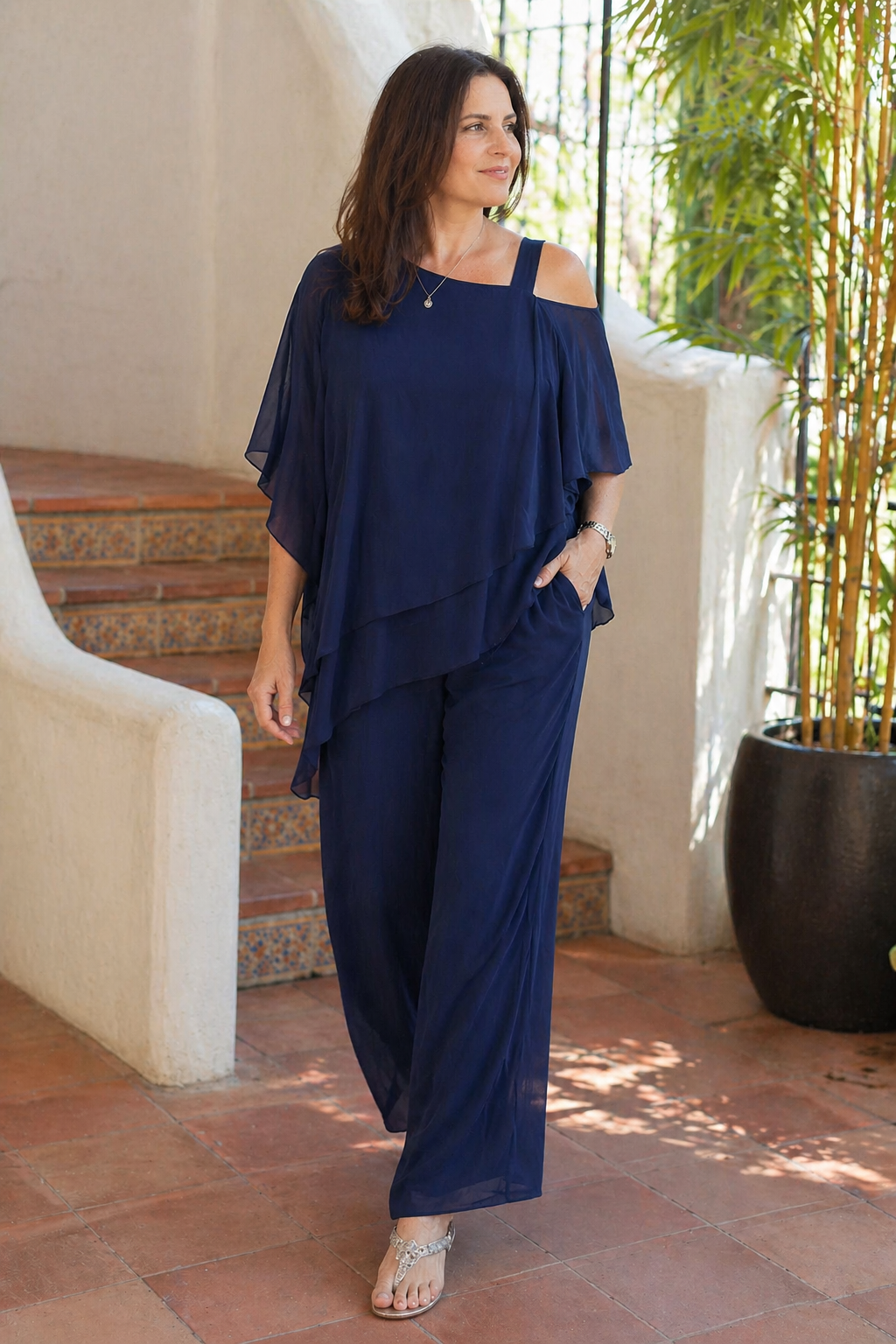 Luxe Chiffon Set voor Elegante Avonden