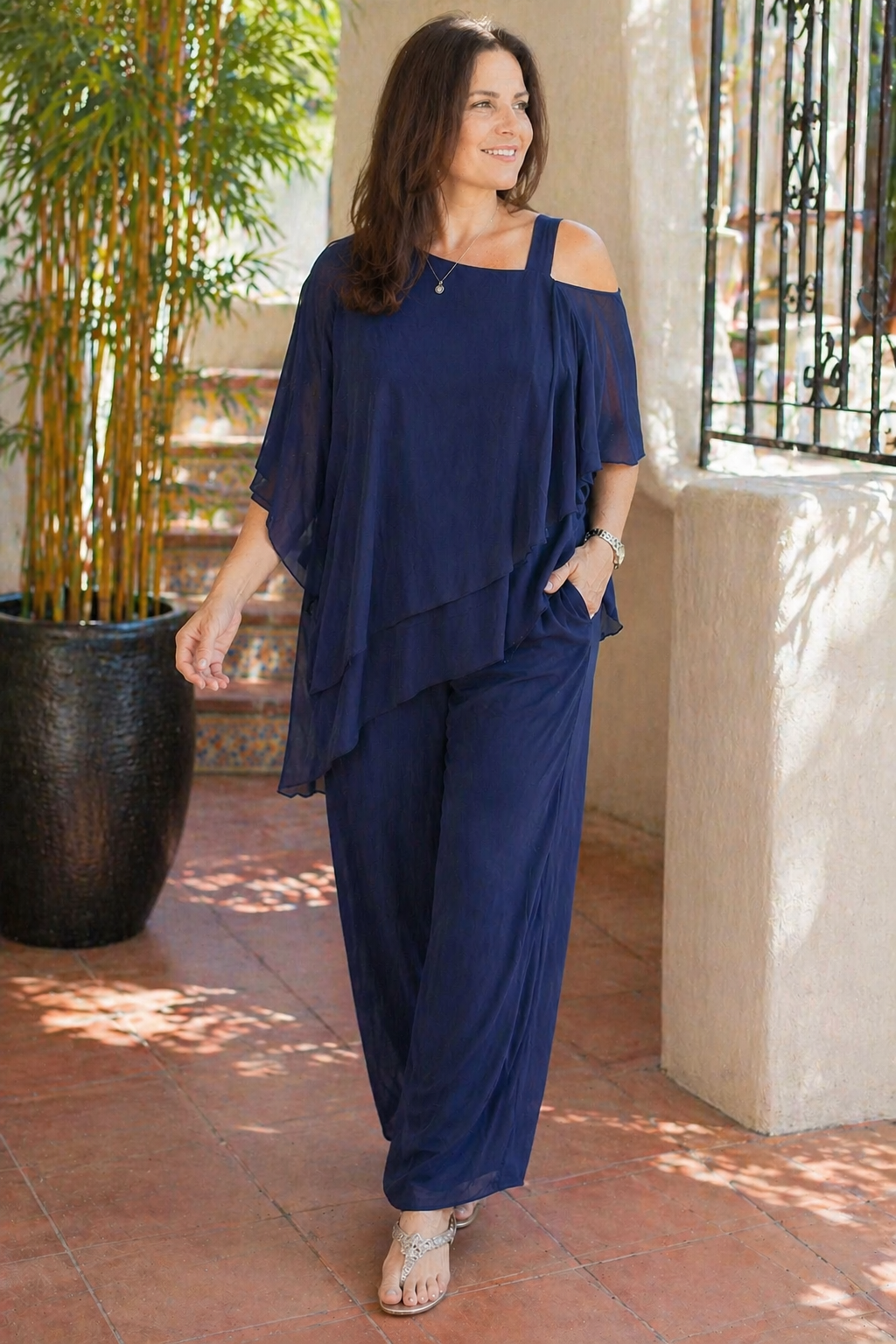 Luxe Chiffon Set voor Elegante Avonden