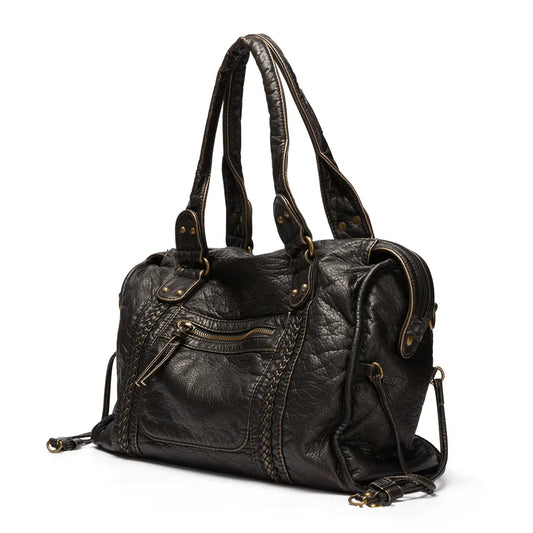 Luxe handtas van echt leer