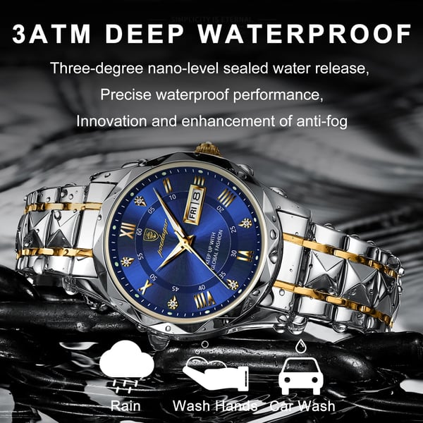 Luxe Waterdichte Herenhorloge van Premium Merk met Luminous Functie