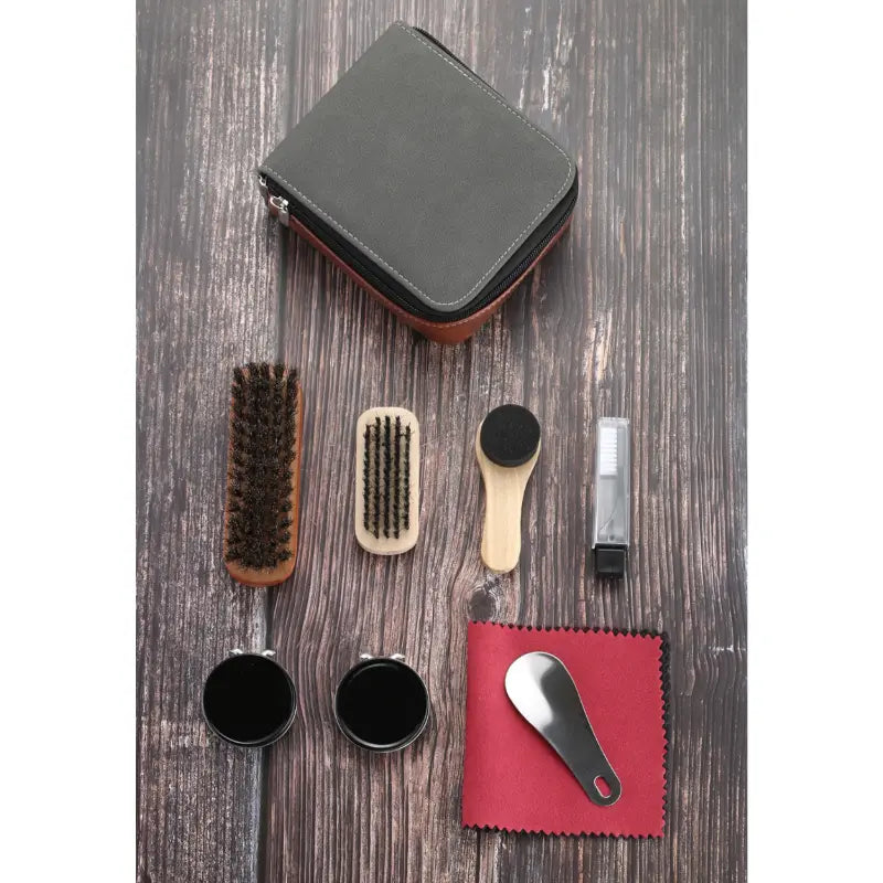 LuxeShine 9-delige Schoenverzorgingsset | Premium Paardenhaar Borstels en Polish Set voor Lederen Verzorging