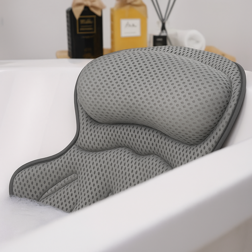 LuxieSpa 4D Luxe Badkussen - Ademend Kussen met Nek- en Rugsteun voor een Ontspannend Bad