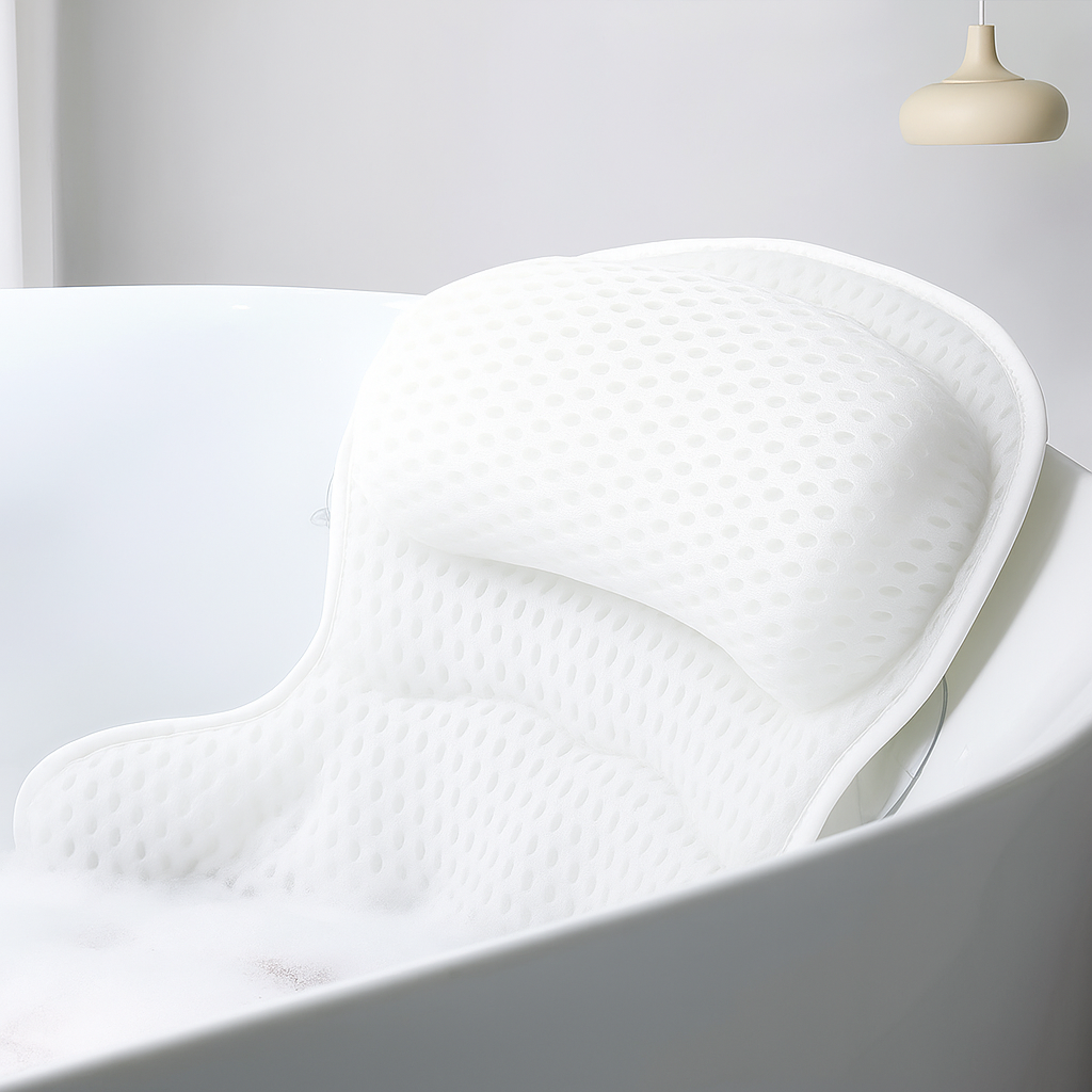 LuxieSpa 4D Luxe Badkussen - Ademend Kussen met Nek- en Rugsteun voor een Ontspannend Bad